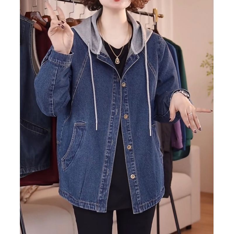 Women Fashion Jeans Top - European High-Quality Denim Jacket Women Spring