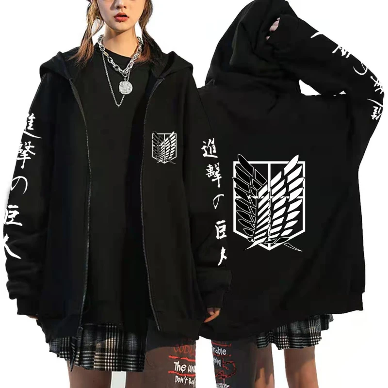 Women'S Fashion Zip Up Hoodies - Anime Zipper Hoodie Sports Coat Sportswear