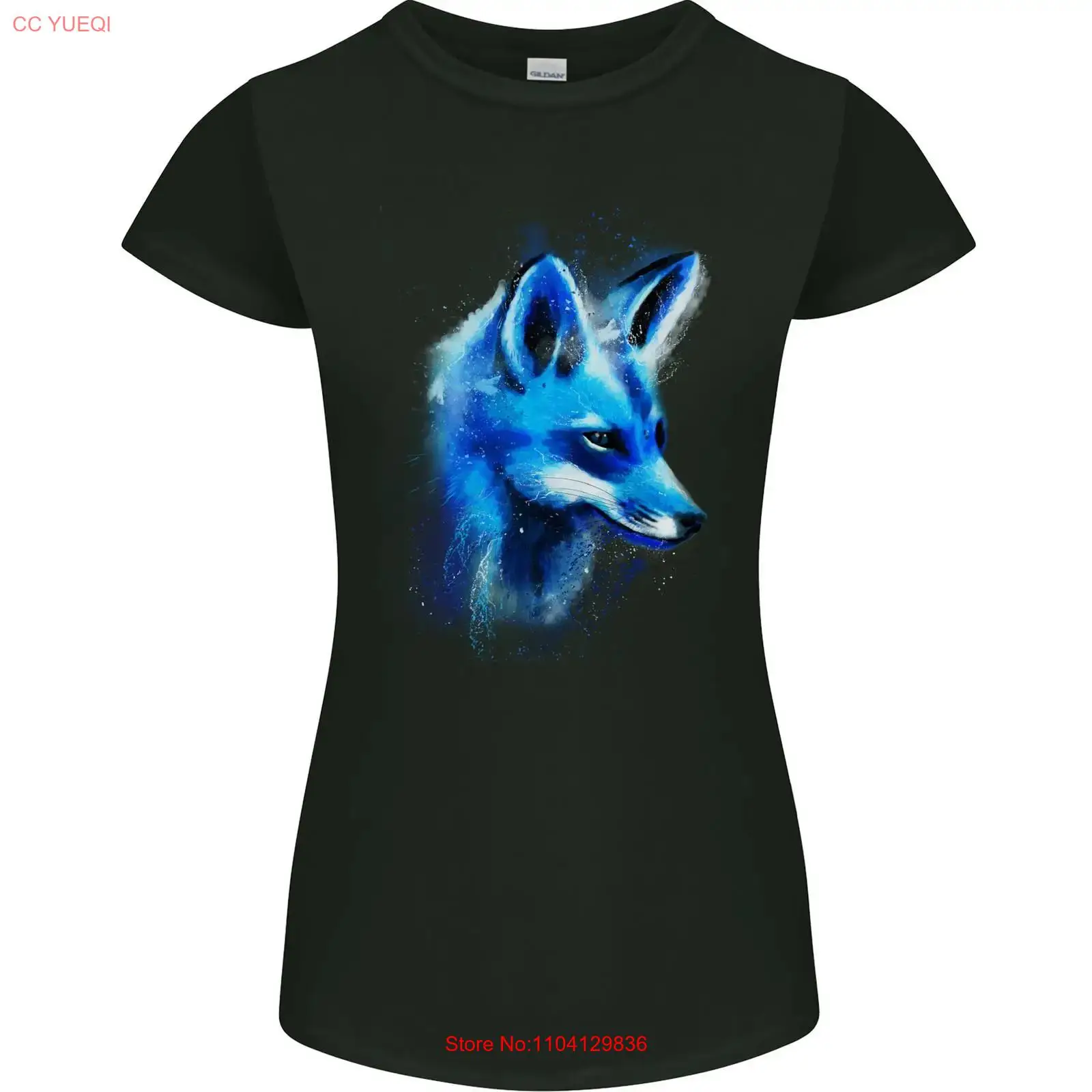 Women'S Fashion Petite - A Fox Watercolour Womens Petite Cut