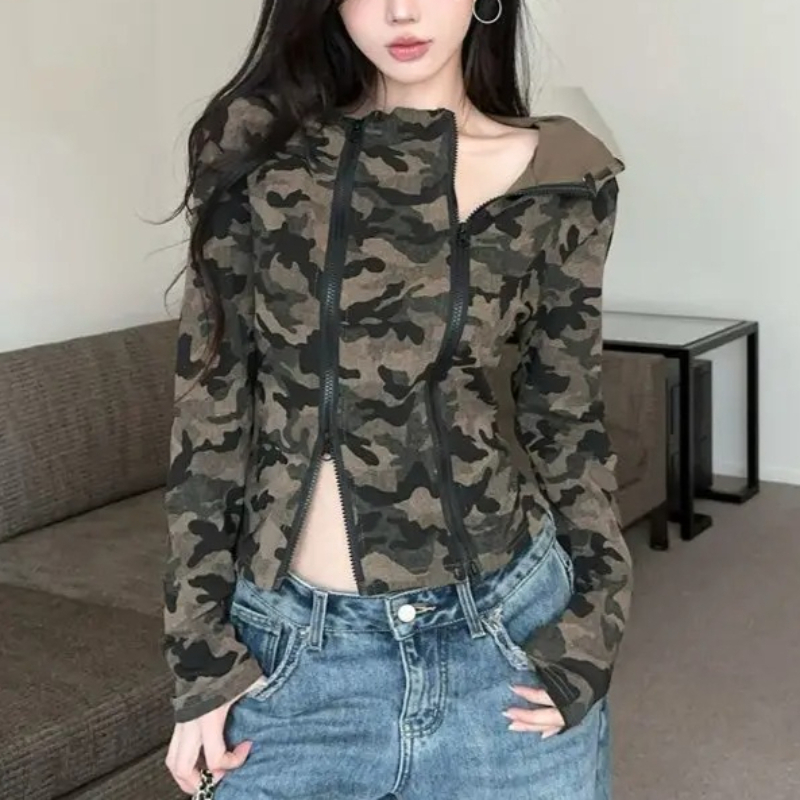 Women Camo Zip-up Hoodie Cropp - огляд і ціна Women'S Fashion Zip Up Hoodies