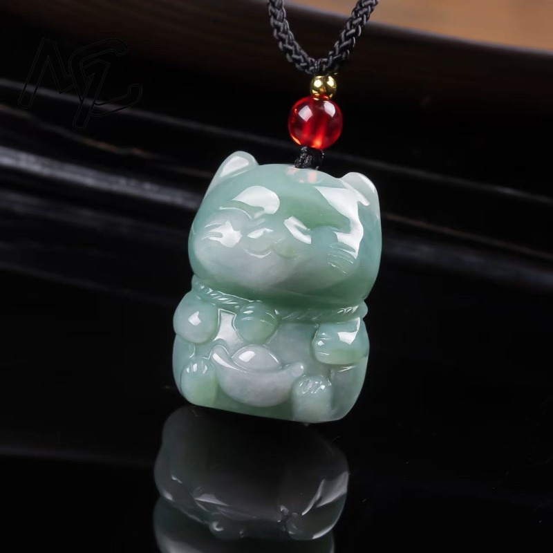 Natural Emerald Jade Lucky Cat - огляд і ціна Women'S Fashion
