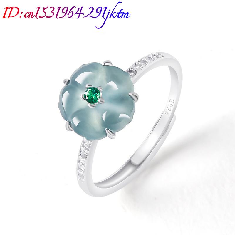 Blue Burmese Jadeite Flower Ri - огляд і ціна Women'S Fashion
