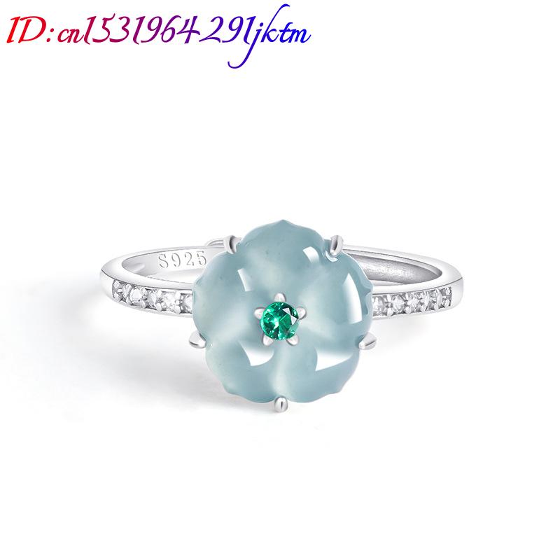 Blue Burmese Jadeite Flower Ri - огляд і ціна Women'S Fashion
