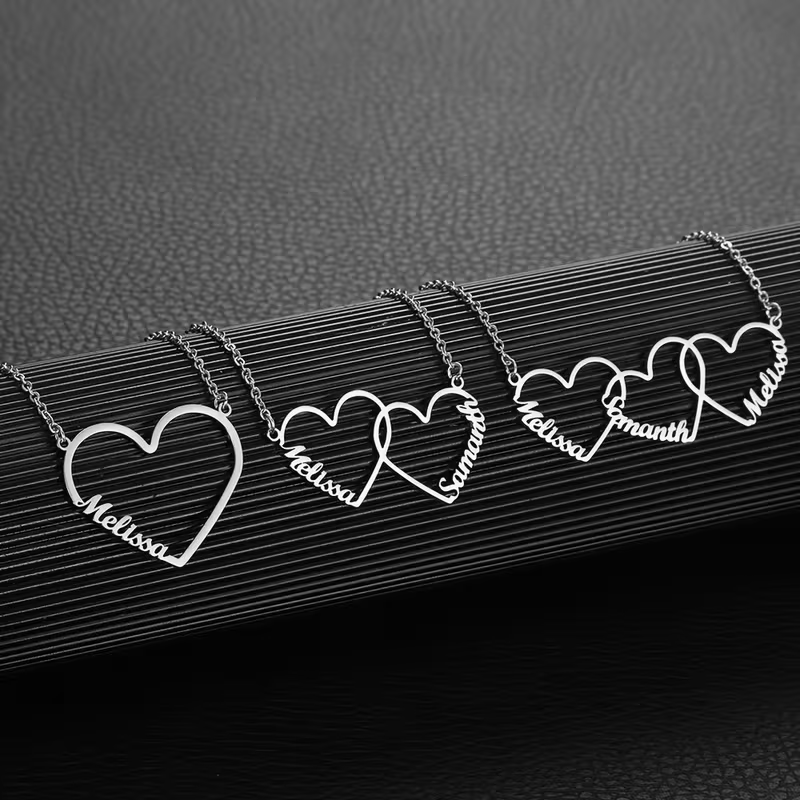 Custom Interlocking Heart Name - огляд і ціна Women Fashion Names