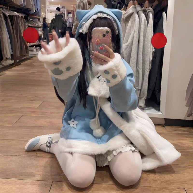 Japanese Cute Anime Embroidery - огляд і ціна Women'S Fashion Zip Up Hoodies