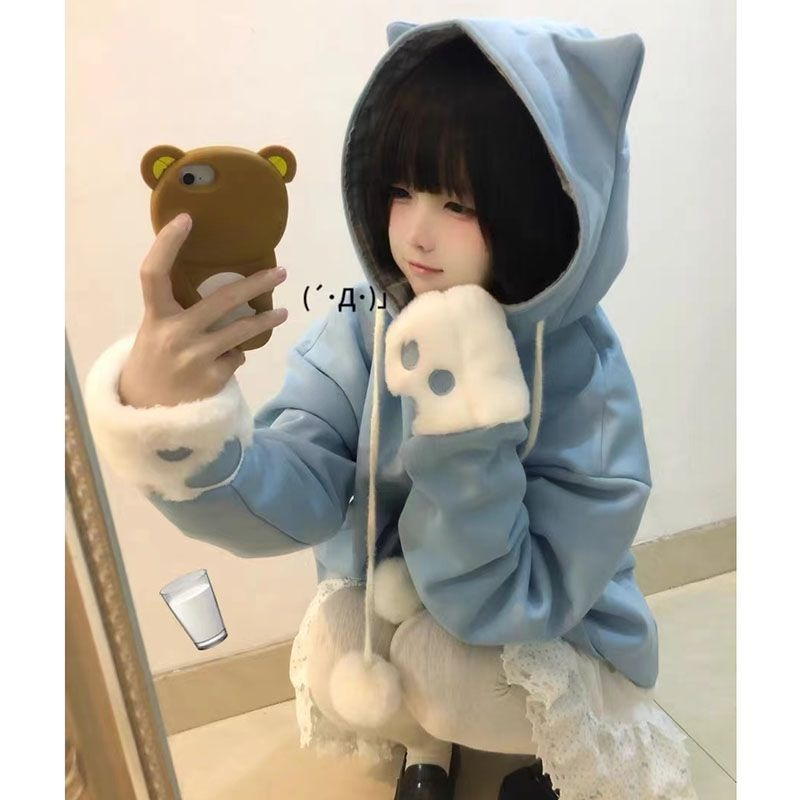 Japanese Cute Anime Embroidery - огляд і ціна Women'S Fashion Zip Up Hoodies