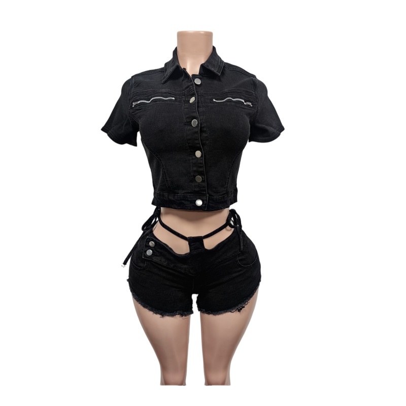 Sexy Denim 2 Piece Sets Women  - огляд і ціна Women Fashion Jeans Top
