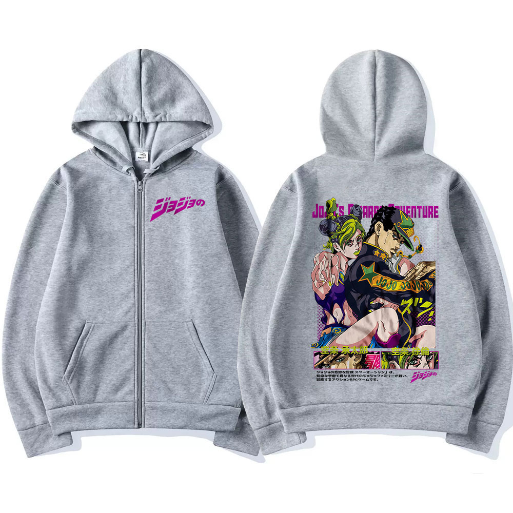 Anime Jojo Bizarre Adventure Z - огляд і ціна Women'S Fashion Zip Up Hoodies