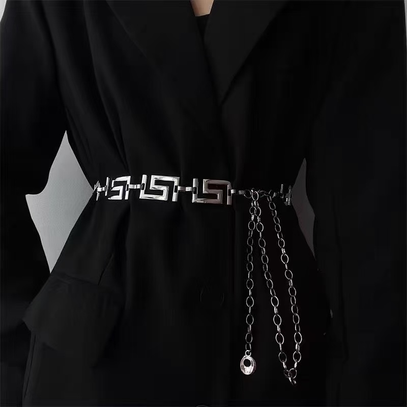 Greek Key Geometric Linked Met - огляд і ціна Women Fashion Jeans Top
