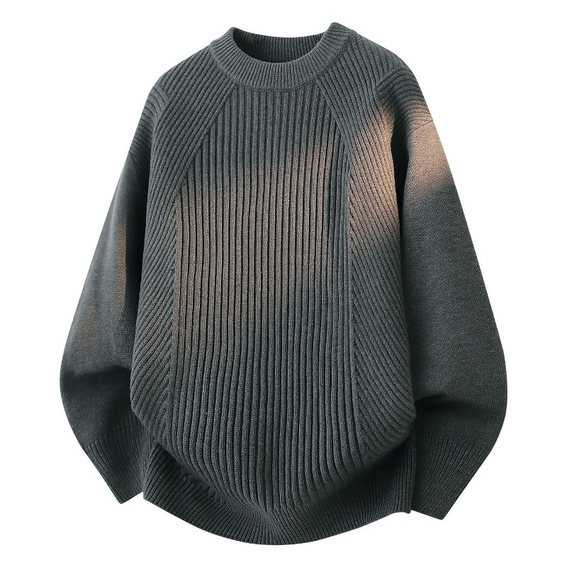 Women Crew Neck Diagonal Rib K - огляд і ціна Ribbed Knit Sweater