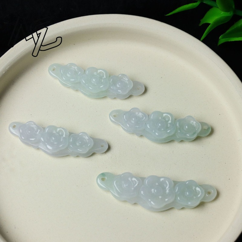 1pc Natural Jadeite Emerald Fl - огляд і ціна Women'S Fashion
