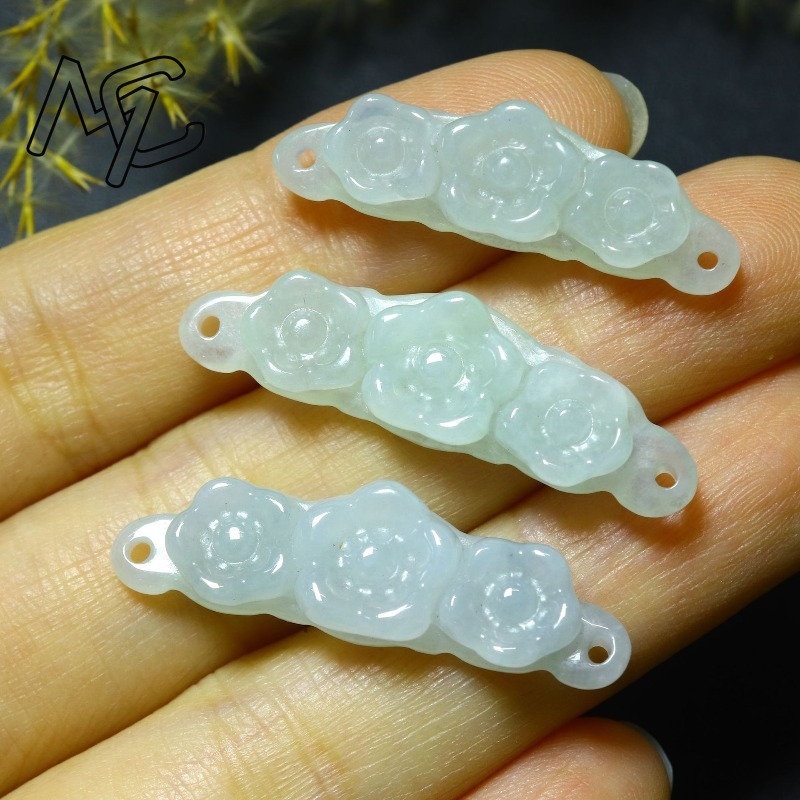1pc Natural Jadeite Emerald Fl - огляд і ціна Women'S Fashion