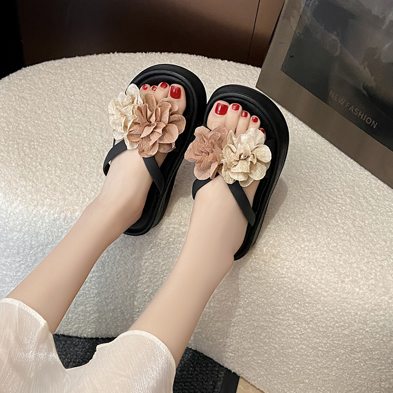 Two-Tone Floral Platform Sanda - огляд і ціна Women'S Fashion Korea