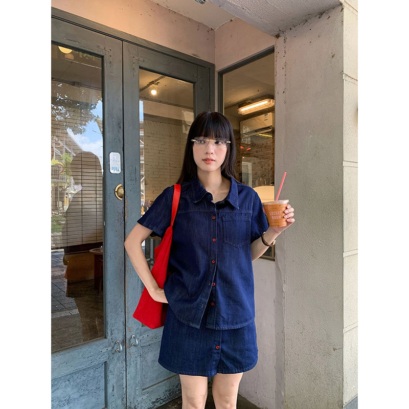 Benuynffy Retro Short Sleeved  - огляд і ціна Women Fashion Jeans Top
