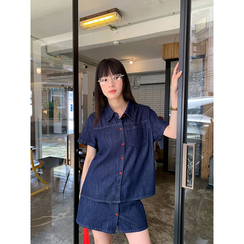 Benuynffy Retro Short Sleeved  - огляд і ціна Women Fashion Jeans Top
