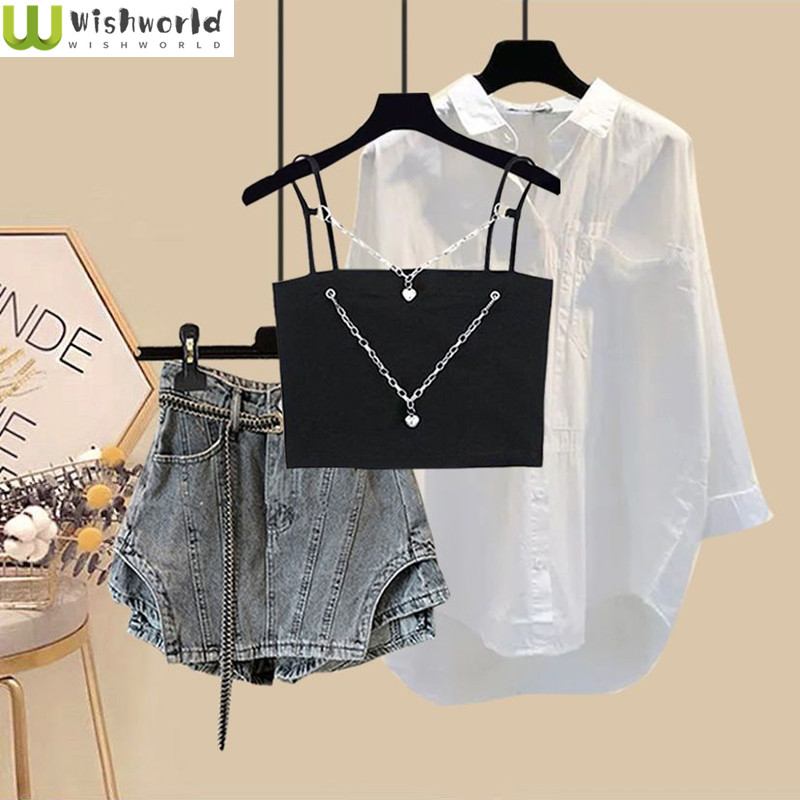 Summer Set Women's 2024 New Ko - огляд і ціна Women Fashion Jeans Top