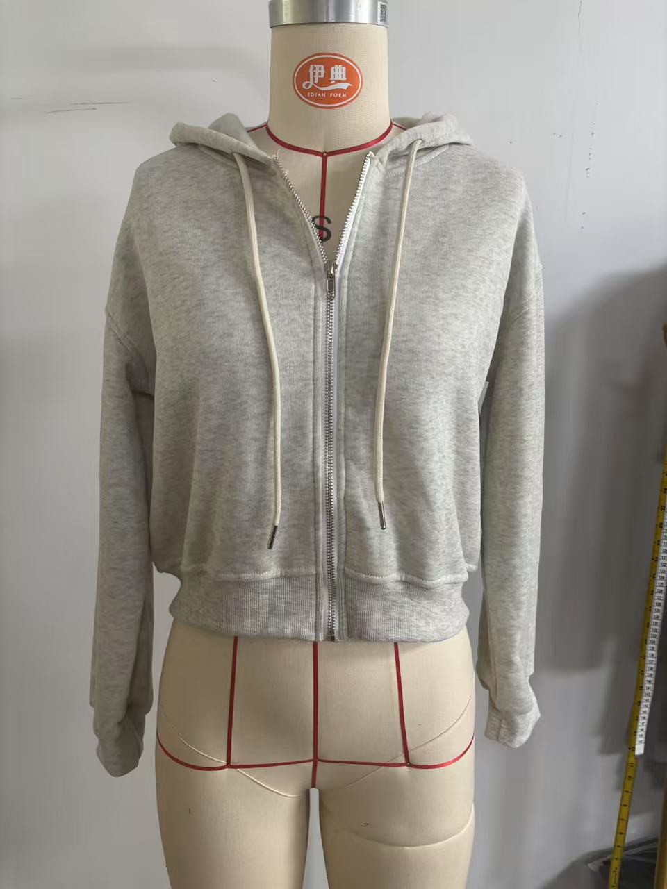 Women's Gray Cropped Zip Up Ho - огляд і ціна Women'S Fashion Zip Up Hoodies