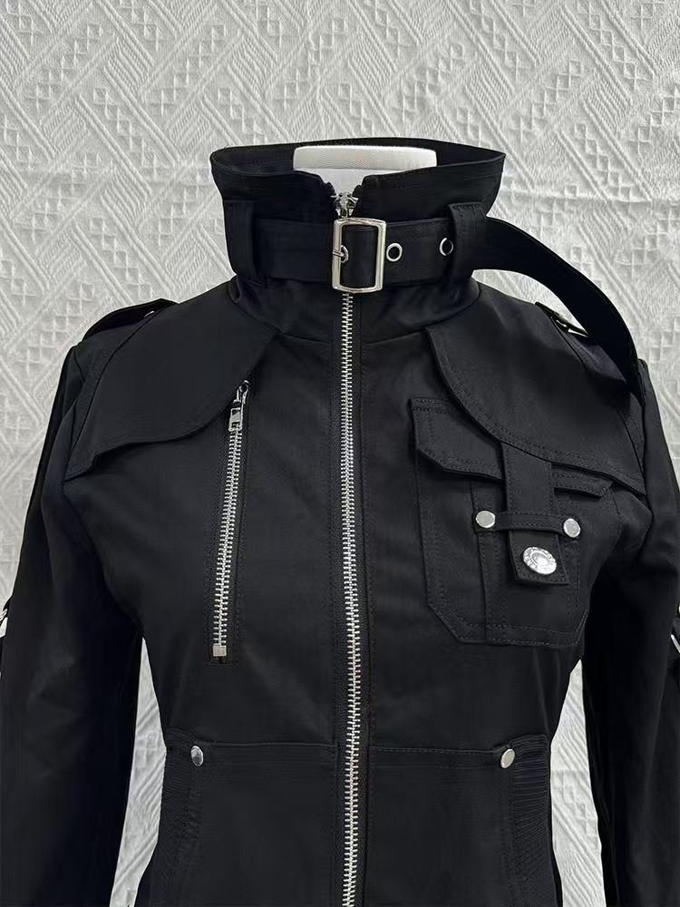 Y2K Gothic Black Slim Double Z - огляд і ціна Women'S Fashion Zip Up Hoodies