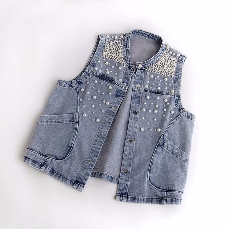 2023 New Summer Women's Beaded - огляд і ціна Women Fashion Jeans Top
