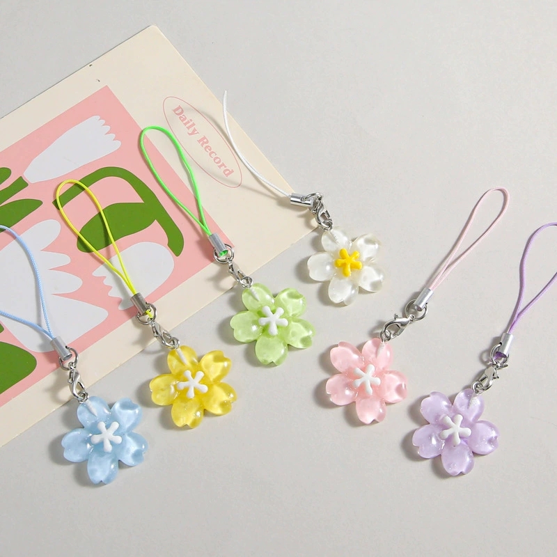 Colorful Resin Flower Phone Ch - огляд і ціна Women'S Fashion Korea
