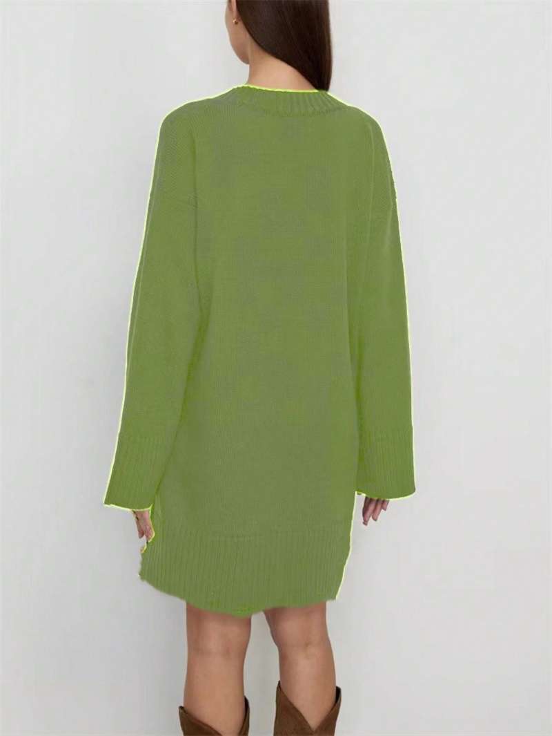 Plus Size Women Solid Color Sw - огляд і ціна Ribbed Knit Sweater